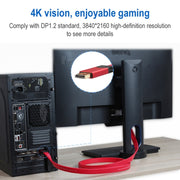 Cavo adattatore piatto con guscio in alluminio da DisplayPort 1.2 maschio a DisplayPort 1.2 maschio 4K 60 Hz, lunghezza cavo: 3 m, 3m