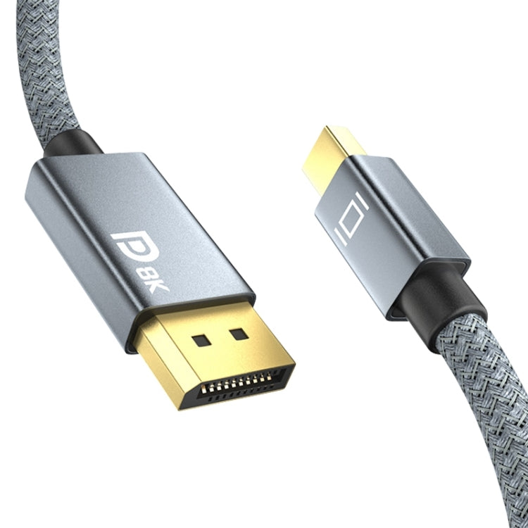 Mini160; cavo adattatore intrecciato DP maschio a DisplayPort 1.4 maschio HD 8K, lunghezza cavo: 2 m