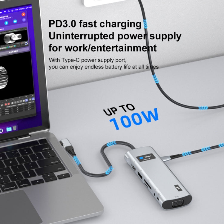 Adattatore HUB USB-C 12 in 1 docking station Z261