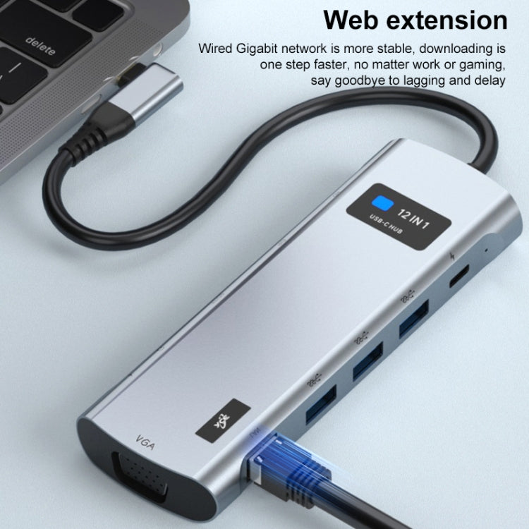 Adattatore HUB USB-C 12 in 1 docking station Z261