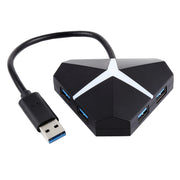 Adattatore HUB USB 3.0 super veloce a 4 porte da 5 Gbps, lunghezza del cavo: circa 20 cm, USB 3.0 HUB (Black), USB 3.0 HUB (White)