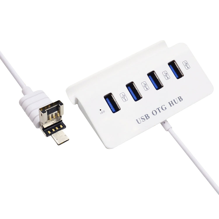 H-506 Docking station OTG HUB 4 in 1 da Micro USB / USB a 4 USB 2.0 con funzione di supporto