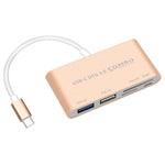 Hub USB-C 5 in 1 con lettore schede SD TF Micro SD e porte USB