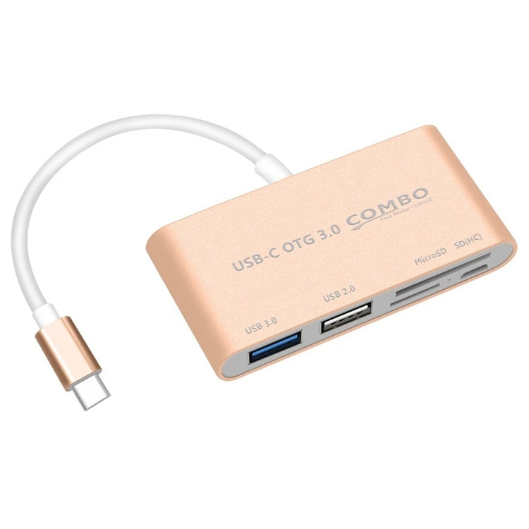 Hub USB-C 5 in 1 con lettore schede SD TF Micro SD e porte USB