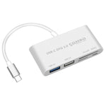 Hub USB-C 5 in 1 con lettore schede SD TF Micro SD e porte USB