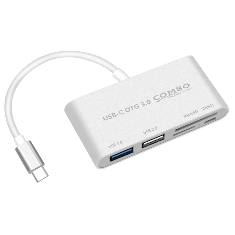 Hub USB-C 5 in 1 con lettore schede SD TF Micro SD e porte USB