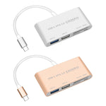 Hub USB-C 5 in 1 con lettore schede SD TF Micro SD e porte USB