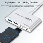 Hub USB-C 5 in 1 con lettore schede SD TF Micro SD e porte USB
