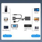 Convertitore VGA maschio a HDMI femmina 1080P HDCO-VGAM2 con cavo audio da 3,5 mm, HDCO-VGAM2