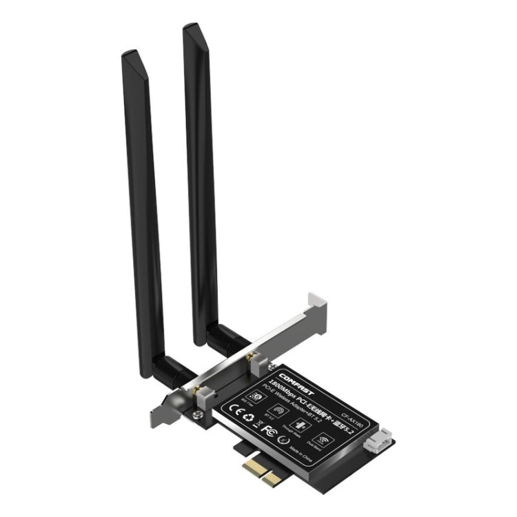 COMFAST CF-AX180 Scheda di rete wireless WiFi 6 da gioco a doppia frequenza Bluetooth 5.2 PCI-E da 1800 Mbps senza dissipatore di calore, CF-AX180