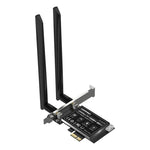 COMFAST CF-AX180 Scheda di rete wireless WiFi 6 da gioco a doppia frequenza Bluetooth 5.2 PCI-E da 1800 Mbps senza dissipatore di calore, CF-AX180
