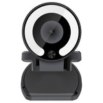 Landshine Telecamera HD per bellezza dal vivo per computer con messa a fuoco automatica USB 2K grandangolare da 90 gradi con luce ad anello