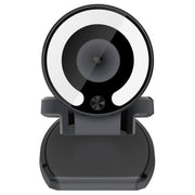 Landshine Telecamera HD per bellezza dal vivo per computer con messa a fuoco automatica USB 2K grandangolare da 90 gradi con luce ad anello