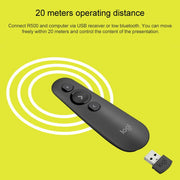 Penna flip con telecomando PPT per presentatore wireless USB Logitech R500 da 2,4 GHz, R500