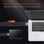 Cavo ricarica rapida USB-C doppio 10 Gbps 3A 14 cm
