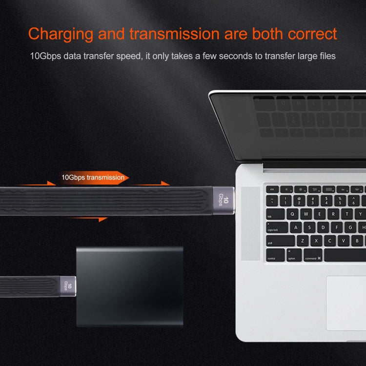 Cavo ricarica rapida USB-C doppio 10 Gbps 3A 14 cm