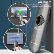 Presentatore wireless ASiNG A8 con penna per girare le pagine PPT laser rosso verde da 32 GB, A8 32GB