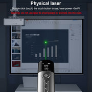 Presentatore wireless ASiNG A9 da 32 GB con penna per girare la pagina del laser multifunzionale PPT a luce verde, A9 32GB Green Light(Grey), A9 32GB Green Light(Blue)