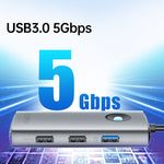 Docking station ORICO USB-C 6 in 1 5 Gbps per laptop