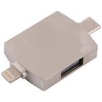 Lettore schede OTG 4 in 1 USB-C maschio a USB 3.0 e USB femmina