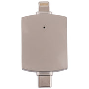 Lettore di schede OTG 4 in 1 8 pin + USB-C / Type-C maschio a USB 3.0 + USB femmina