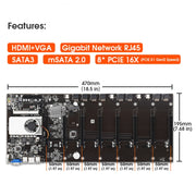 Scheda madre mineraria professionale BTC-T37, Motherboard
