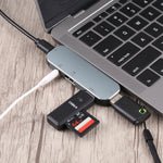 Adattatore USB-C 5 in 1 con HDMI 4K e ricarica PD