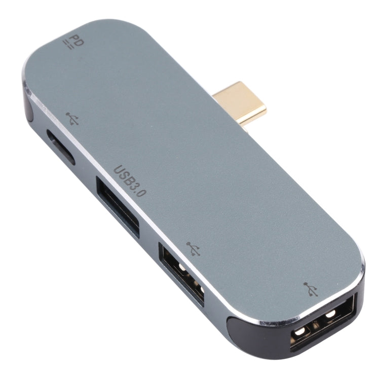 Adattatore USB-C/Tipo-C 5 in 1 maschio a doppio USB-C/Tipo-C + doppio USB + USB 3.0 femmina, Dual USB-C / Type-C + Dual USB