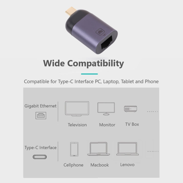 Adattatore USB-C maschio a RJ45 femmina 100M Ethernet