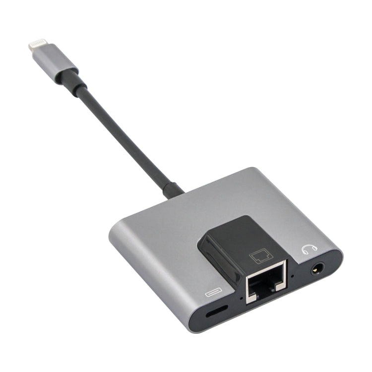 Adattatore 3 in 1 per iPhone con RJ45 e audio
