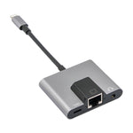 Adattatore 3 in 1 per iPhone con RJ45 e audio