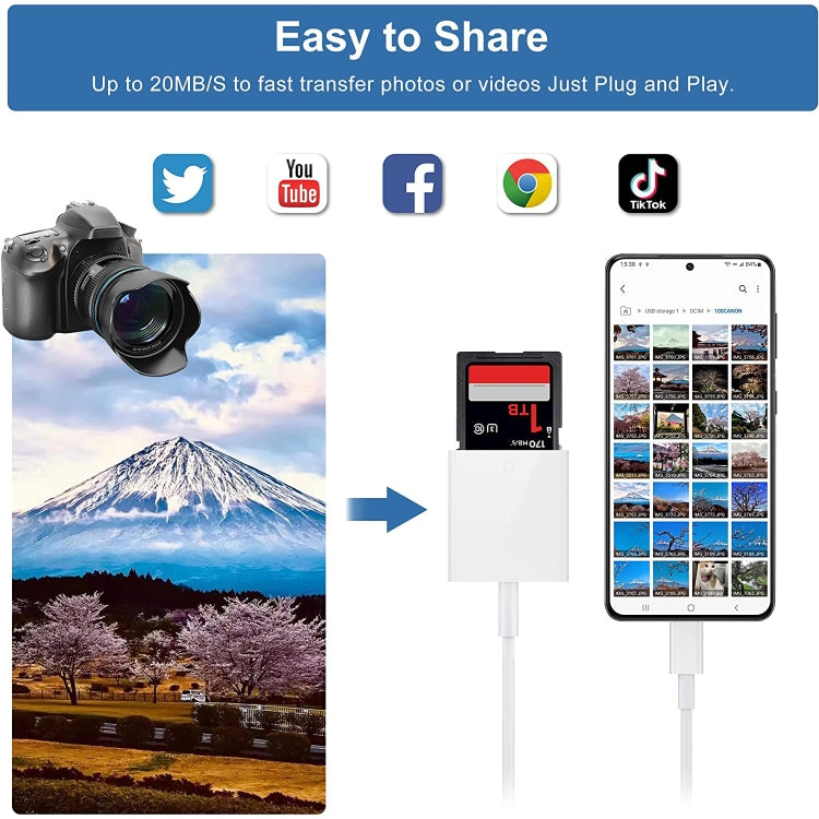 Adattatore USB-C a lettore schede SD HC 2 pezzi