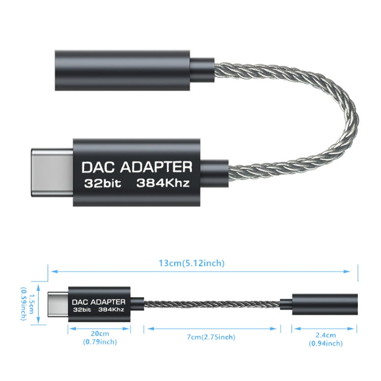 Adattatore USB-C a jack 3,5 mm con DAC Realtek