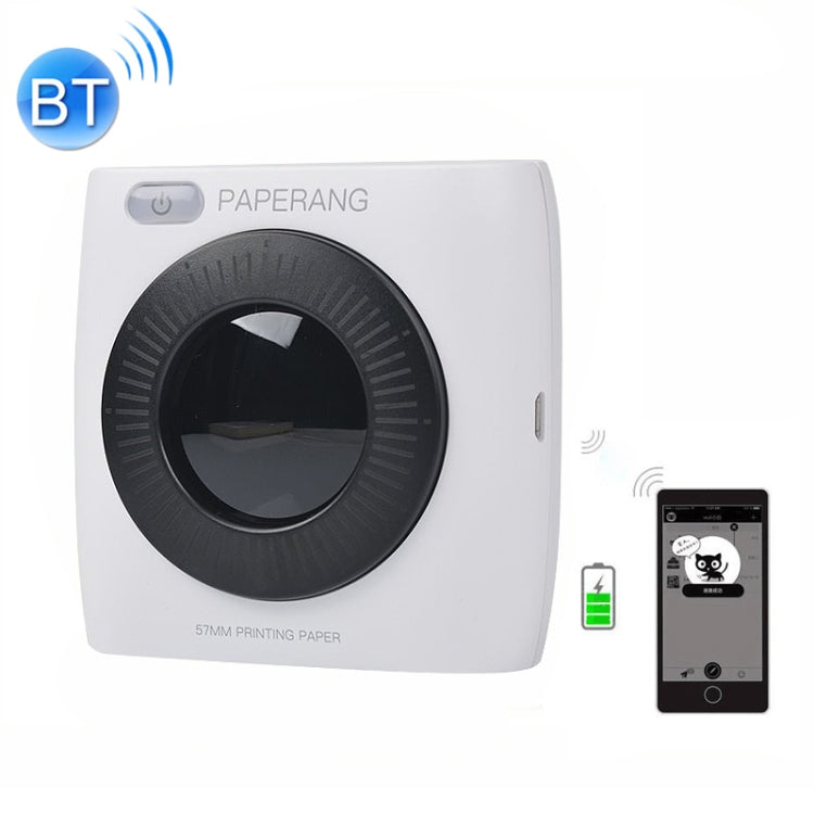 Stampante Bluetooth portatile PAPERANG P2 Stampante termica per telefono fotografico con connessione wireless, P2 White