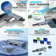 Adattatore HUB USB 2.0 x 2 a 3 porte + USB 3.0 a USB 3.0, USB2.0x2+USB3.0 to USB3.0