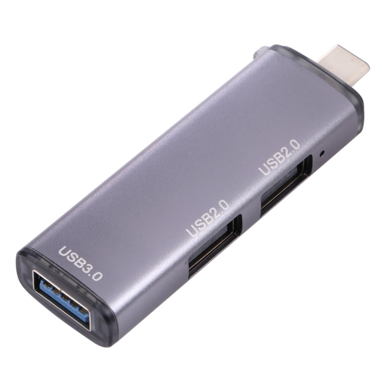 Adattatore HUB USB 2.0 x2 + USB 3.0 x3 a USB-C Type-C