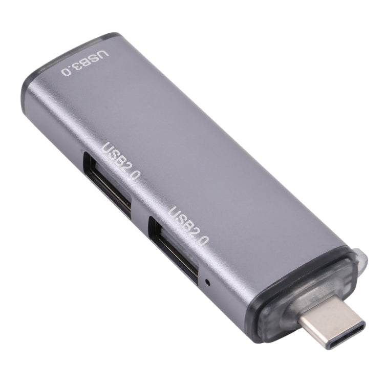 Adattatore HUB USB 2.0 x2 + USB 3.0 x3 a USB-C Type-C