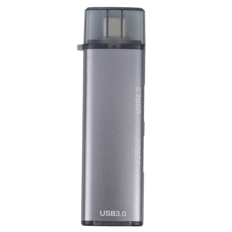 Adattatore HUB USB 2.0 x2 + USB 3.0 x3 a USB-C Type-C