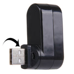 Testa USB con rotazione di 180 gradi 3 porte HUB portatile USB 2.0