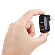 Testa USB con rotazione di 180 gradi 3 porte HUB portatile USB 2.0