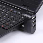 Testa USB con rotazione di 180 gradi 3 porte HUB portatile USB 2.0