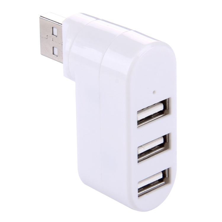 Testa USB con rotazione di 180 gradi 3 porte HUB portatile USB 2.0