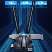 Scheda di rete wireless ad alta velocità COMFAST AX200 Pro+ WiFi6 PCIE da 5374 Mbps, AX200 Pro+