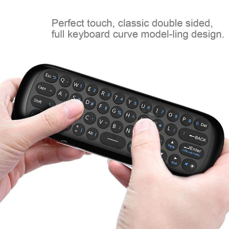 W1 Tastiera wireless QWERTY a 57 tasti Telecomando Air Mouse 2.4G con indicatore LED per Android TV Box, Mini PC, Smart TV, proiettore, HTPC, PC/TV all-in-one, W1