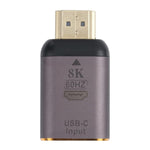 Adattatore USB-C/Type-C femmina a HDMI maschio 8K 60Hz, Type-C Female to HDMI Male