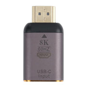 Adattatore USB-C/Type-C femmina a HDMI maschio 8K 60Hz, Type-C Female to HDMI Male