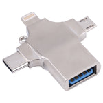 Lettore di schede 4 in 1 in metallo compatibile USB-C