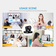 FEELWORLD USB10X Zoom ottico 10X Telecamera per videoconferenza PTZ USB 1080P, presa UE e USA, USB10X