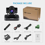 FEELWORLD USB10X Zoom ottico 10X Telecamera per videoconferenza PTZ USB 1080P, presa UE e USA, USB10X