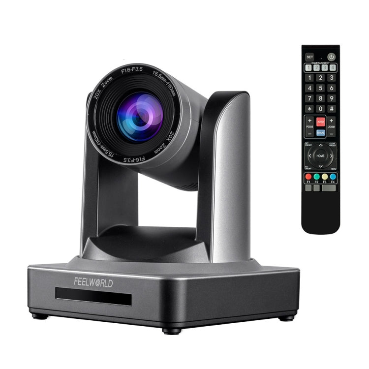 FEELWORLD POE20X Telecamera PTZ con zoom ottico 20X simultaneo per streaming live, presa UE e USA, POE20X